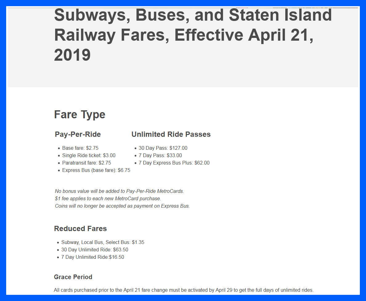 Subway, Bus, SIR Fares Effective 42119 - Mozilla Firefox 4192019 123731 AM